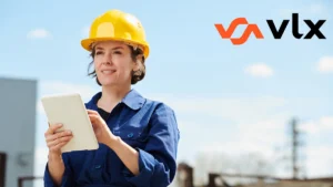 worker using VLX app in the field